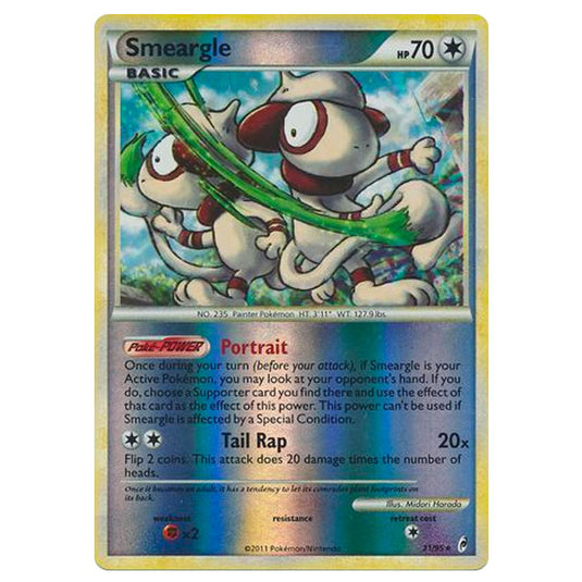 Pokemon - Call of Legends - (Reverse Holo) - Smeargle 21/95