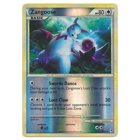 Pokemon - Call of Legends - (Reverse Holo) - Zangoose 39/95