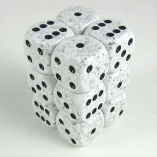 Chessex - Speckled - 16mm D6 W/Pips 12-Dice Blocks - Arctic Camo