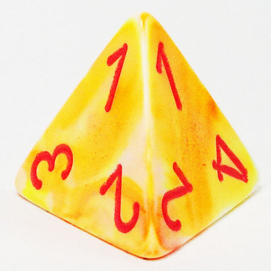 Chessex - Signature 16mm D4 - Festive - Sunburst with Red