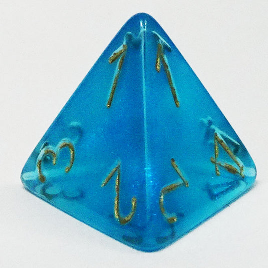 Chessex - Signature 16mm D4 - Borealis - Teal with Gold