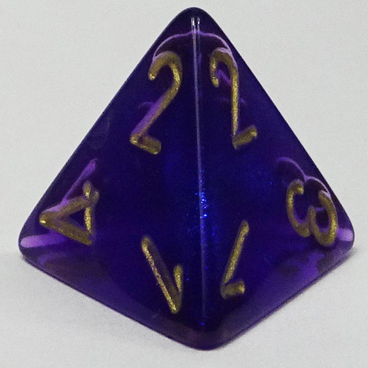 Chessex - Signature 16mm D4 - Borealis - Royal Purple with Gold