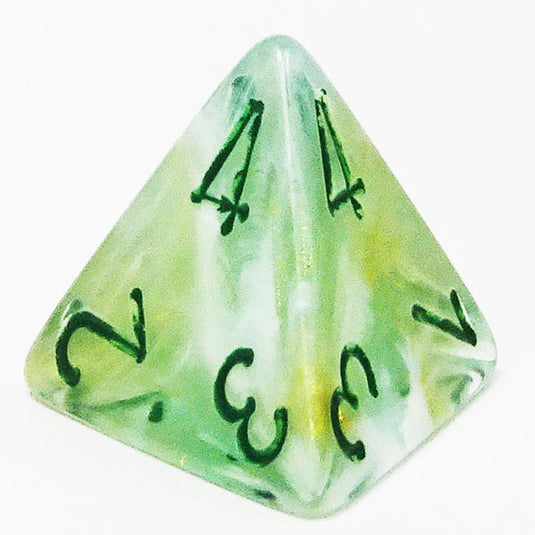 Chessex - Signature 16mm D4 -  Marble - Green with Dark Green