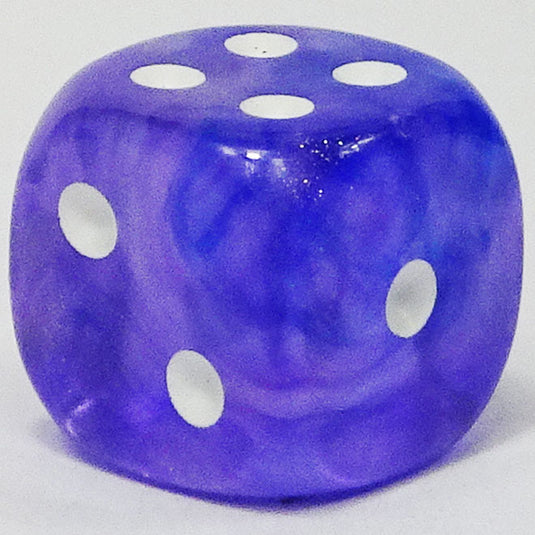 Chessex - Signature 12mm D6 - Borealis - Purple with White