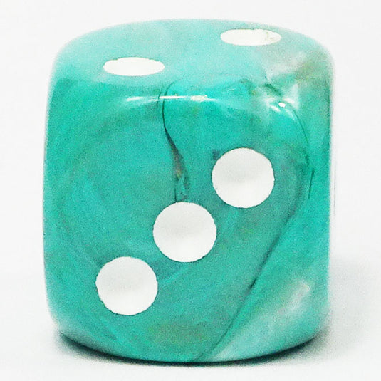 Chessex - Signature 16mm D6 W/Pips - Marble - Oxi-Copper with White