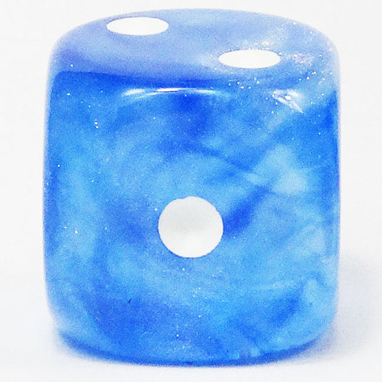 Chessex - Signature 16mm D6 W/Pips - Borealis - Sky Blue with White