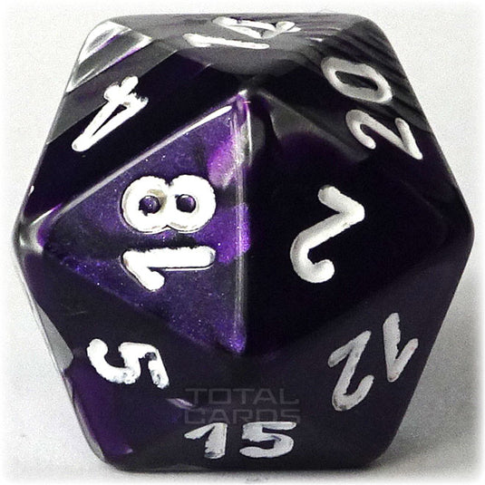 Chessex - Gemini 16mm D20 - Purple-Silver w/White