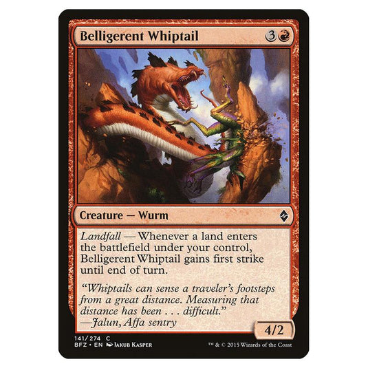 Magic The Gathering - Battle For Zendikar - Belligerent Whiptail - 141/274