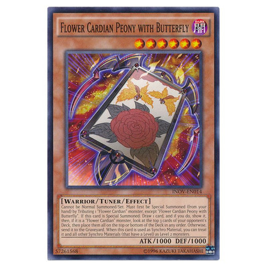 Yu-Gi-Oh! - Invasion - Vengeance - Flower Cardian Peony with Butterfly (Common) INOV-EN014