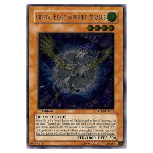 Yu-Gi-Oh! - Force of the Breaker - Crystal Beast Sapphire Pegasus (Ultimate Rare) FOTB-EN007