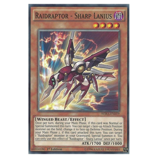 Yu-Gi-Oh! - Wing Raiders - Raidraptor - Sharp Lanius (Common) WIRA-EN019
