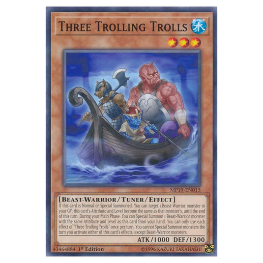 Yu-Gi-Oh! - 2019 Gold Sarcophagus Tin Mega Pack - Three Trolling Trolls (Common) MP19-EN015