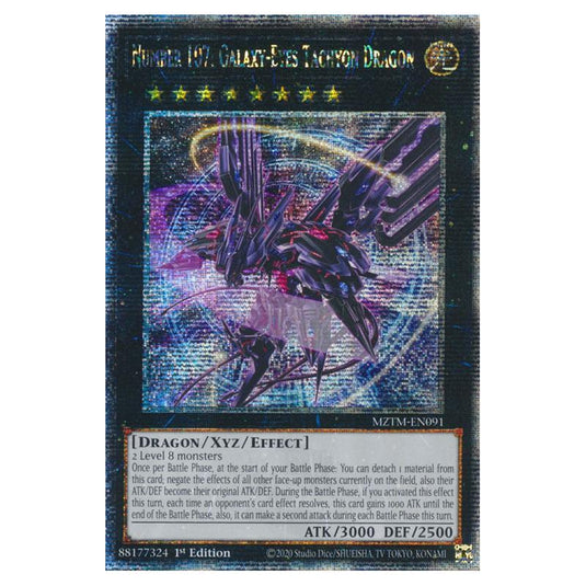 Yu-Gi-Oh! - Maze of the Master - Number 107: Galaxy-Eyes Tachyon Dragon (Quarter Century Secret Rare) MZTM-EN091