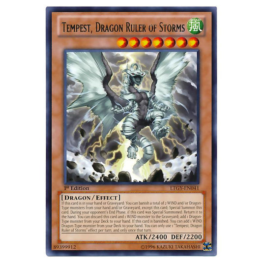 Yu-Gi-Oh! - Lord of the Tachyon Galaxy - Tempest, Dragon Ruler of Storms (Rare) LTGY-EN041