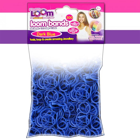 Dark Blue Loom Bands - x300