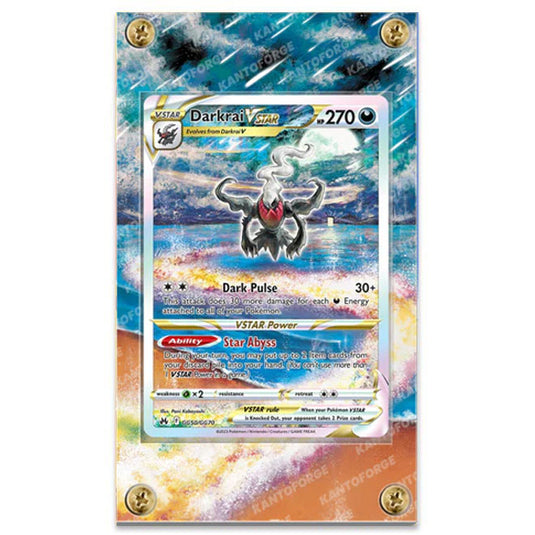 KantoForge - Extended Artwork Protective Card Display Case - Pokemon - Sword & Shield - Crown Zenith - Darkrai VSTAR - GG50/GG70