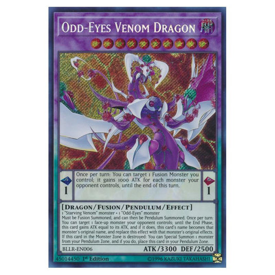 Yu-Gi-Oh! - Battles of Legend - Light's Revenge - Odd-Eyes Venom Dragon (Secret Rare) BLLR-EN006