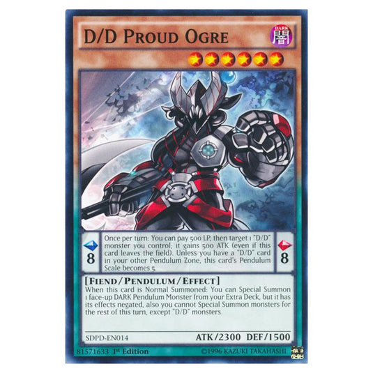Yu-Gi-Oh! - Pendulum Domination Structure Deck - D/D Proud Ogre (Common) SDPD-EN014