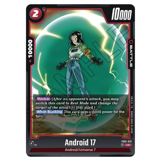 Dragon Ball Super - Fusion World - FB01 - Awakened Pulse - Android 17 (Uncommon) - FB01-013