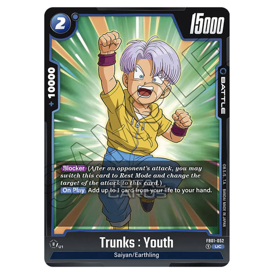 Dragon Ball Super - Fusion World - FB01 - Awakened Pulse - Trunks : Youth (Uncommon) - FB01-052