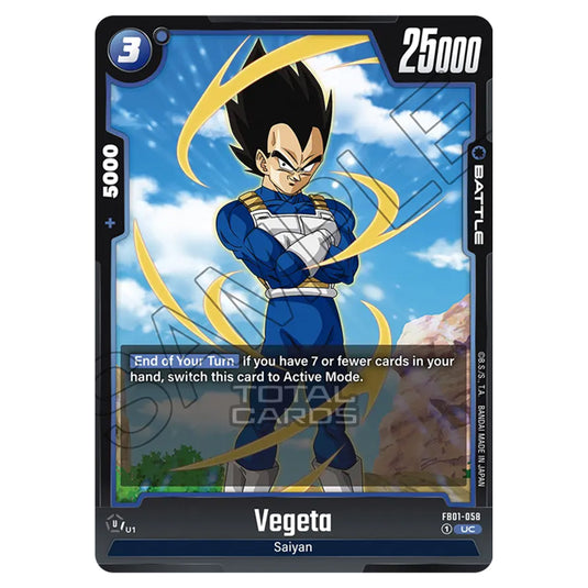 Dragon Ball Super - Fusion World - FB01 - Awakened Pulse - Vegeta (Uncommon) - FB01-058