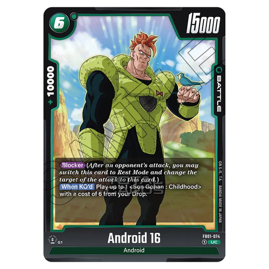 Dragon Ball Super - Fusion World - FB01 - Awakened Pulse - Android 16 (Uncommon) - FB01-074