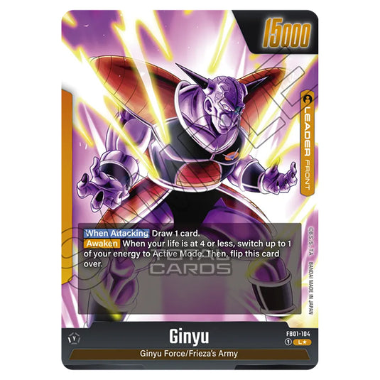 Dragon Ball Super - Fusion World - FB01 - Awakened Pulse - Ginyu (Leader) - FB01-104a