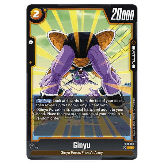 Dragon Ball Super - Fusion World - FB01 - Awakened Pulse - Ginyu (Rare) - FB01-108