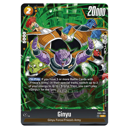 Dragon Ball Super - Fusion World - FB01 - Awakened Pulse - Ginyu (Super Rare) - FB01-109