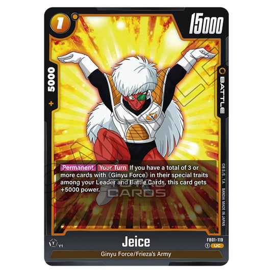 Dragon Ball Super - Fusion World - FB01 - Awakened Pulse - Jeice (Uncommon) - FB01-119