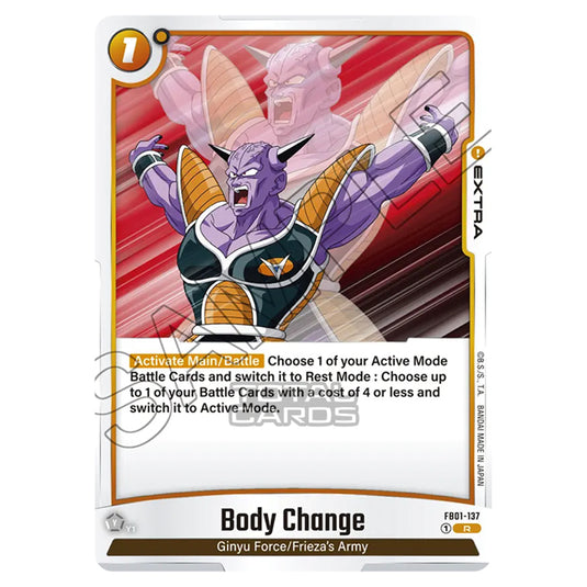 Dragon Ball Super - Fusion World - FB01 - Awakened Pulse - Body Change (Rare) - FB01-137