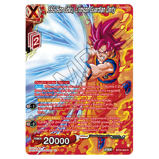 Dragon Ball Super - B24 - Beyond Generations - SSG Son Goku, Crimson Guardian Deity - BT24-004-SPR