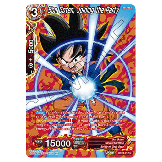 Dragon Ball Super - B24 - Beyond Generations - Son Goten, Joining the Party - BT24-012-SPR