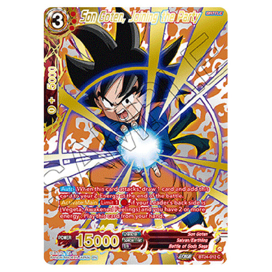 Dragon Ball Super - B24 - Beyond Generations - Son Goten, Joining the Party - BT24-012-SPR02