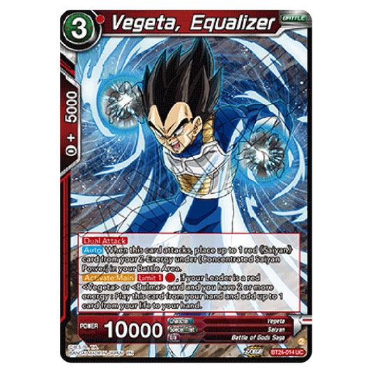 Dragon Ball Super - B24 - Beyond Generations - Vegeta, Equalizer - BT24-014