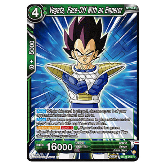 Dragon Ball Super - B24 - Beyond Generations - Vegeta, Face-Off With an Emperor - BT24-065