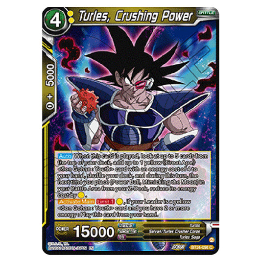 Dragon Ball Super - B24 - Beyond Generations - Turles, Crushing Power - BT24-098