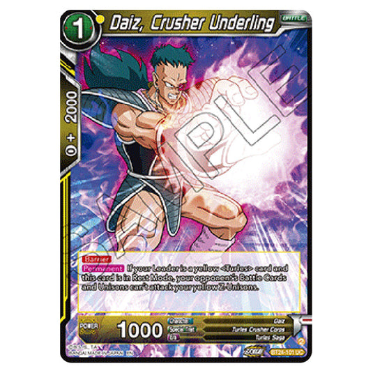 Dragon Ball Super - B24 - Beyond Generations - Daiz, Crusher Underling - BT24-101
