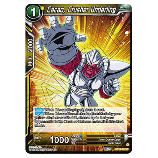 Dragon Ball Super - B24 - Beyond Generations - Cacao, Crusher Underling - BT24-102