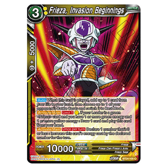 Dragon Ball Super - B24 - Beyond Generations - Frieza, Invasion Beginnings - BT24-105