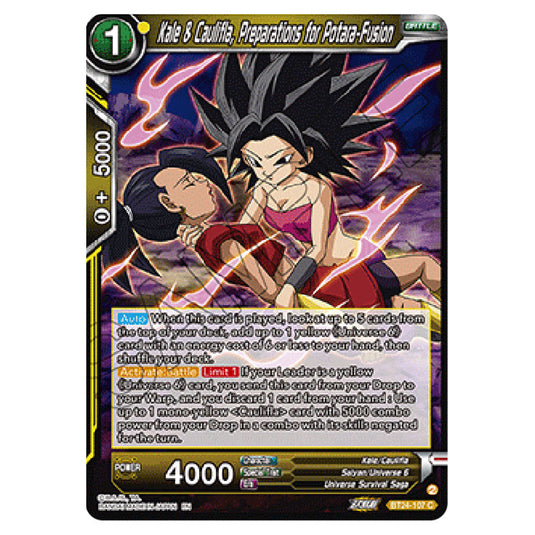 Dragon Ball Super - B24 - Beyond Generations - Kale & Caulifla, Preparations for Potara-Fusion - BT24-107