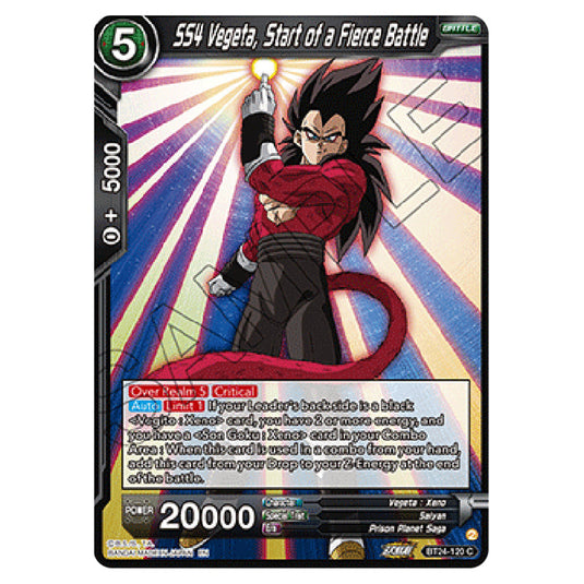 Dragon Ball Super - B24 - Beyond Generations - SS4 Vegeta, Start of a Fierce Battle - BT24-120