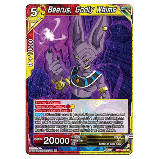 Dragon Ball Super - B24 - Beyond Generations - Beerus, Godly Whims - BT24-127