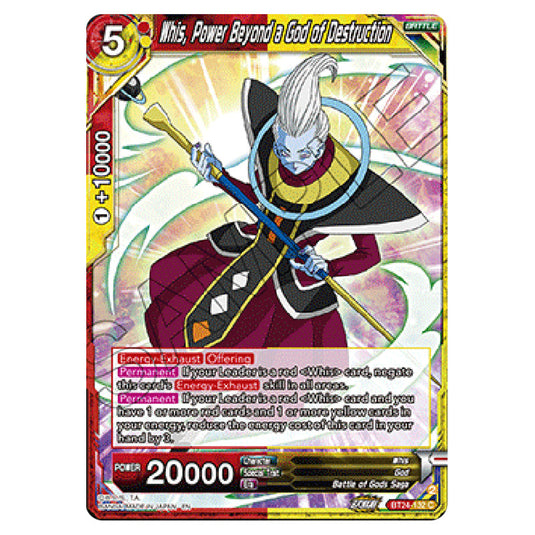 Dragon Ball Super - B24 - Beyond Generations - Whis, Power Beyond a God of Destruction - BT24-132