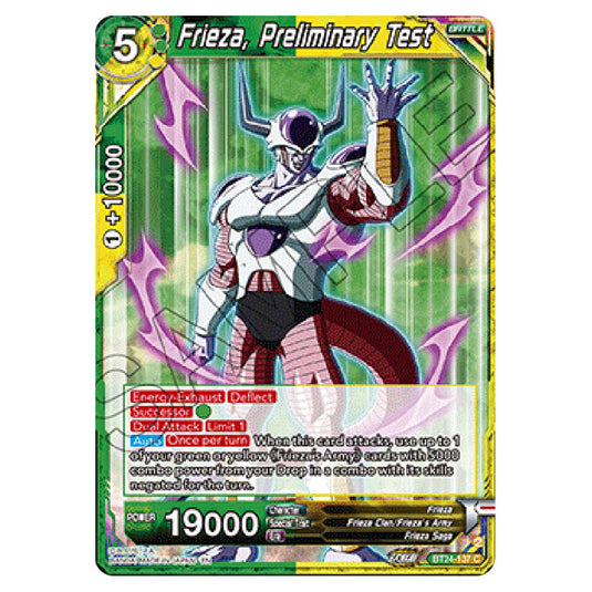 Dragon Ball Super - B24 - Beyond Generations - Frieza, Preliminary Test - BT24-137