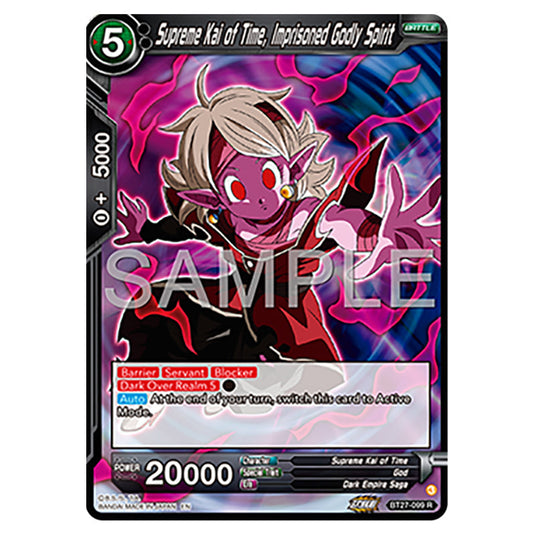 Supreme Kai of Time, Imprisoned Godly Spirit BT27-099 card from the Dragon Ball Super Card Game set B27 - History of Z