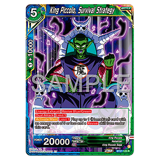 King Piccolo, Survival Strategy BT27-125 card from the Dragon Ball Super Card Game set B27 - History of Z