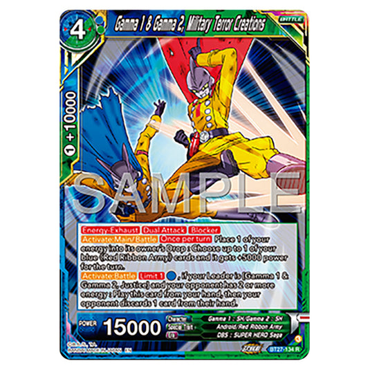 Gamma 1 & Gamma 2, Military Terror Creations BT27-134 card from the Dragon Ball Super Card Game set B27 - History of Z