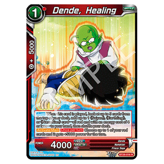 Dende, Healing Rare card from the Dragon Ball Super Card Game set Prismatic Clash