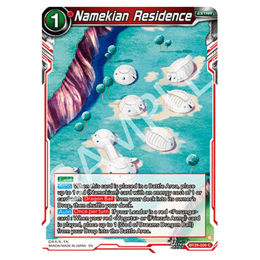 Namekian Residence Common card from the Dragon Ball Super Card Game set Prismatic Clash